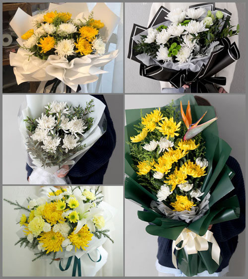 四川成都彭州市致和镇高泉村白事花束代送